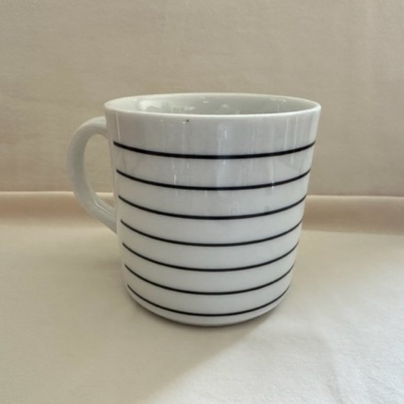 Black and White Stripe Coffee Mug - Picture 1 of 8